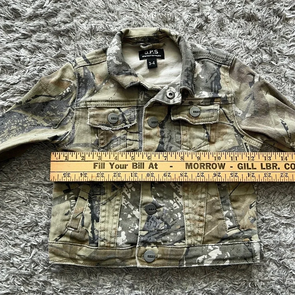 Kids‎ OPS Denim Jacket Camo Size 3-4